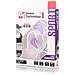 Auricolari Con Tappino Sport Viola & Bianco Con Gancetto Per Orecchio In Gomma Dura Jack 3,5mm Maschio - Foto miniatura 1