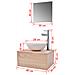 Set Mobili da Bagno 4 pz con Lavabo e Rubinetto Beige - Foto miniatura 2