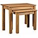Tavolini Impilabili 2 Pz In Legno Massello Di Pino Panama - Foto miniatura 1