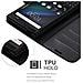 Custodia Compatibile Con Blackberry Key 2 In Nero Carbone - Coperchio Protettiva Con Chiusura Magnetica, Funzione Stand E Tasca Per Le Carte - Foto miniatura 3