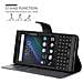 Custodia Compatibile Con Blackberry Key 2 In Nero Carbone - Coperchio Protettiva Con Chiusura Magnetica, Funzione Stand E Tasca Per Le Carte - Foto miniatura 4