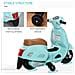 Moto Elettrica Per Bambini Con Licenza Ufficiale Vespa Batteria 6v, Fari E Clacson, Per Bimbi Da 18-36 Mesi, Verde, 66.5x38x52cm - Foto miniatura 7