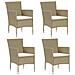 Set Pranzo Da Giardino 5 Pz Con Cuscini In Polyrattan Beige - Foto miniatura 3