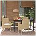 Set Pranzo Da Giardino 5 Pz Con Cuscini In Polyrattan Beige - Foto miniatura 1