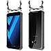 Catena Di Telefoni Cellulari Compatibile Con Samsung Galaxy A5 2017 In Nero Camouflage - Coperchio Protettivo In Silicone Con Anelli D'argento, Cinturino In Corda E Custodia Staccabile - Foto miniatura 8