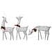 Famiglia Renne Natalizie 270x7x90 cm Rete Argento Bianco Freddo - Foto miniatura 2