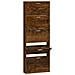 Scarpiera Rovere Fumo 59x17x169 Cm In Legno Multistrato - Foto miniatura 2