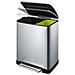 Pattumiera A Gradini E-cube 28 L+18 L Argento Opaco - Foto miniatura 3