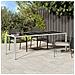Tavolo Giardino Bianco 250x100x75 Cm Polyrattan Vetro Temperato - Foto miniatura 1