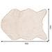 Tappeto Peloso In Pelliccia Ecologica Sagomato Modello Orsetto Varie Forme 130x150cm Avorio - Foto miniatura 4