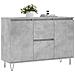 Credenza Grigio Cemento 104x35x70 Cm In Legno Multistrato - Foto miniatura 3
