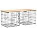 Panca Giardino Design Gabbione 103x44x42 cm Legno Massello Pino - Foto miniatura 2