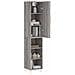 Credenza Grigio Sonoma 34,5x34x180 Cm In Legno Multistrato - Foto miniatura 3
