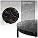Set Di 2 Tavolini Da Caffè Rotondi 30 X 40,5 / 40 X 50,5 Cm Neri Struttura In Metallo / Piano Effetto Marmo Nero Tavoli Bassi D'appoggio Da Salotto Soggiorno Lounge Divano Design Moderno - Foto miniatura 5
