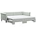 Divano Letto Estraibile Materassi Grigio Chiaro 90x200 Velluto - Foto miniatura 1