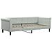 Divano Letto Estraibile Materassi Grigio Chiaro 90x200 Velluto - Foto miniatura 6