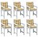 Cuscini Sedia Schiena Bassa 6 Pz Beige Mélange 100x50x7 Tessuto - Foto miniatura 1
