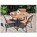 Tavolo Da Pranzo Da Giardino Varenna 106 Cm 103 Cm Legno D \'acacia Marrone - Foto miniatura 1