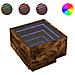 Comodino Con Led Infinity Rovere Fumo 40x40x30 Cm - Foto miniatura 2