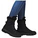 Black Casual Closed Ladies Mid Height Boots Stivaletti Pelle Sintetica Scarpe Donna Nero Eu 36, X3402-00 - Foto miniatura 2