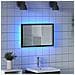 Specchio da Bagno con Luci LED Rovere Nero 60x8,5x37 cm - Foto miniatura 1