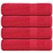 Asciugamani Da Bagno 4 Pz Rossi 100x150 Cm 360 G/m 100% Cotone - Foto miniatura 1