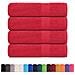 Asciugamani Da Bagno 4 Pz Rossi 100x150 Cm 360 G/m 100% Cotone - Foto miniatura 2