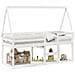 Letto A Soppalco Con Tetto Bianco 90x200 Cm In Legno Di Pino - Foto miniatura 2