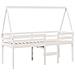 Letto A Soppalco Con Tetto Bianco 90x200 Cm In Legno Di Pino - Foto miniatura 3