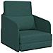 Sofa Letto da Terra 2-in-1 Verde Scuro 65x80x83 cm Tessuto - Foto miniatura 1