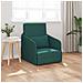 Sofa Letto da Terra 2-in-1 Verde Scuro 65x80x83 cm Tessuto - Foto miniatura 2
