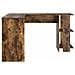 Scrivania Angolare Marrone Rovere Affumicato Legno Ingegnerizzato - Foto miniatura 6