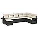 Set Divani da Giardino con Cuscini 8 pz Nero in Polyrattan - Foto miniatura 1