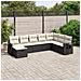 Set Divani da Giardino con Cuscini 8 pz Nero in Polyrattan - Foto miniatura 2