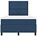 Letto con Rete a Molla con Materasso Blu 120x200 cm Tessuto - Foto miniatura 8
