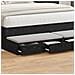 Cassetti per letto  Neri 135x36,5x16,5 cm in Legno ingegnerizzato - Foto miniatura 4