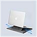 Custodia Universale Per Laptop 13.3/14 Pollici Con Supporto - Pelle Pu Grigia - Foto miniatura 4