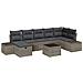 Set Divano da Giardino 8 pcs Grigio 55 x 62 x 69 cm Poly Rattan - Foto miniatura 1