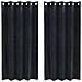 Tende con tende 2 pcs Nero 140 x 175 cm Velluto - Foto miniatura 1