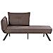 Chaise Longue Versione Sinistra Rocamadour Tessuto Marrone - Foto miniatura 2