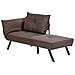 Chaise Longue Versione Sinistra Rocamadour Tessuto Marrone - Foto miniatura 3