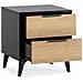 Comodino Kalma 2 Cassetti Color Nero /rovere - Foto miniatura 2