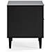 Comodino Kalma 2 Cassetti Color Nero /rovere - Foto miniatura 3