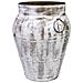 Vaso In Metallo Invecchiato Bianco 45x45x60h Cm - Foto miniatura 1