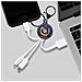 Cavo Usb 3 In 1 Micro-usb / Usb-c / Lightning Design Portachiavi Astrologia Acquario, Bianco - Foto miniatura 5