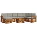 Set divani con cuscino 9 pcs Grigio Naturale e Chiaro - Foto miniatura 1
