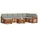 Set divani con cuscino 9 pcs Grigio Naturale e Chiaro - Foto miniatura 3