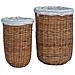 Cesto per Lavanderia 2 pcs Marrone Rattan Kubu - Foto miniatura 4