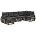Set Divano da Giardino 7 pcs Grigio e Grigio Scuro polyrattan - Foto miniatura 1