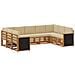 Set divano sezionale con cuscino 7 pcs Naturale - Foto miniatura 1